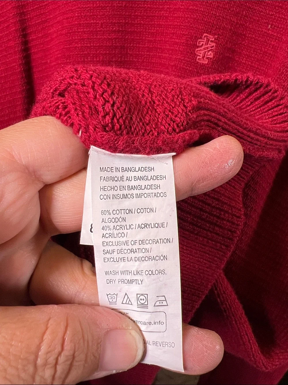 Izod Men’s Red Crewneck Sweater